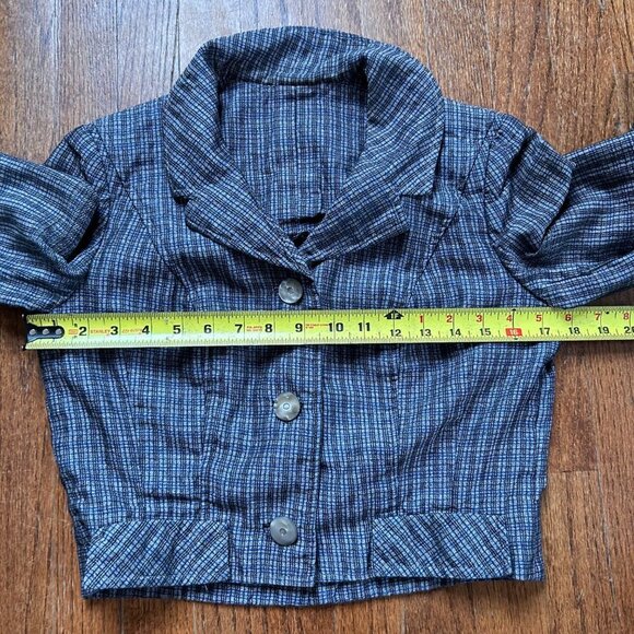 Vintage Jack Feit Jacket Womens Size Medium 1940s 1950s Plaid Cropped Blazer - Picture 8 of 12